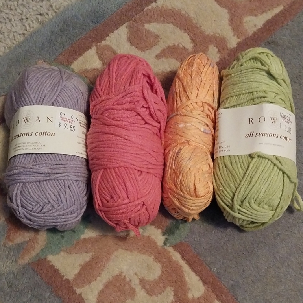 Rowan Cotton Yarn Collection - Lavender, Coral, Peach, Lime